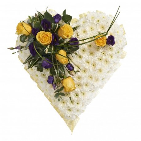 Heart shaped tributes for funerals and memorials